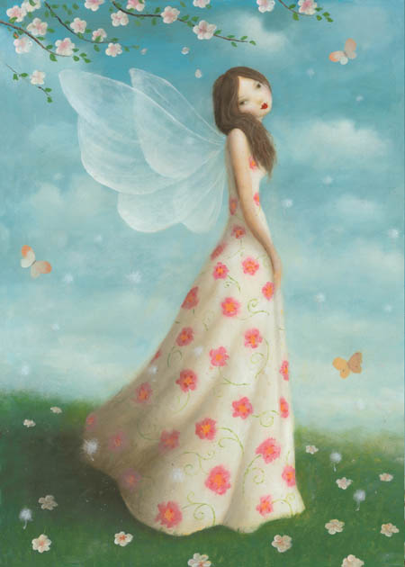 Blossom Fairy Greeting Card by Stephen Mackey - Click Image to Close